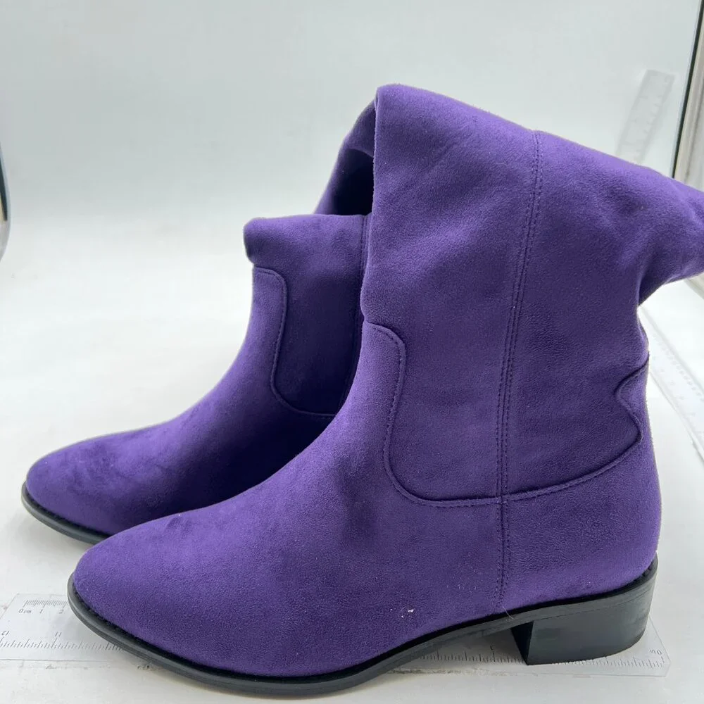 Elegant Purple Heeled Boots for Women - Picture 3 of 6